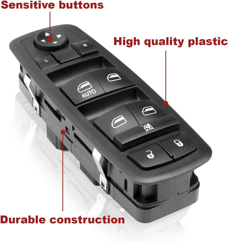 Hsbang Power Window Switch Compatible with 2011-2016 Dodge Journey Driver Side Master Window Control Switch Replaces 68084001AD,68084001AB,68084001AC - Image 5